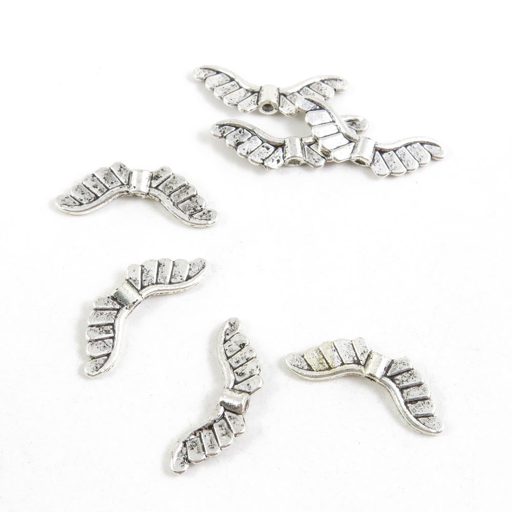 Ximimark 20Pcs Antique Silver Filigree Wraps - Hollow Out Jewelry Making Charms For Earrings
