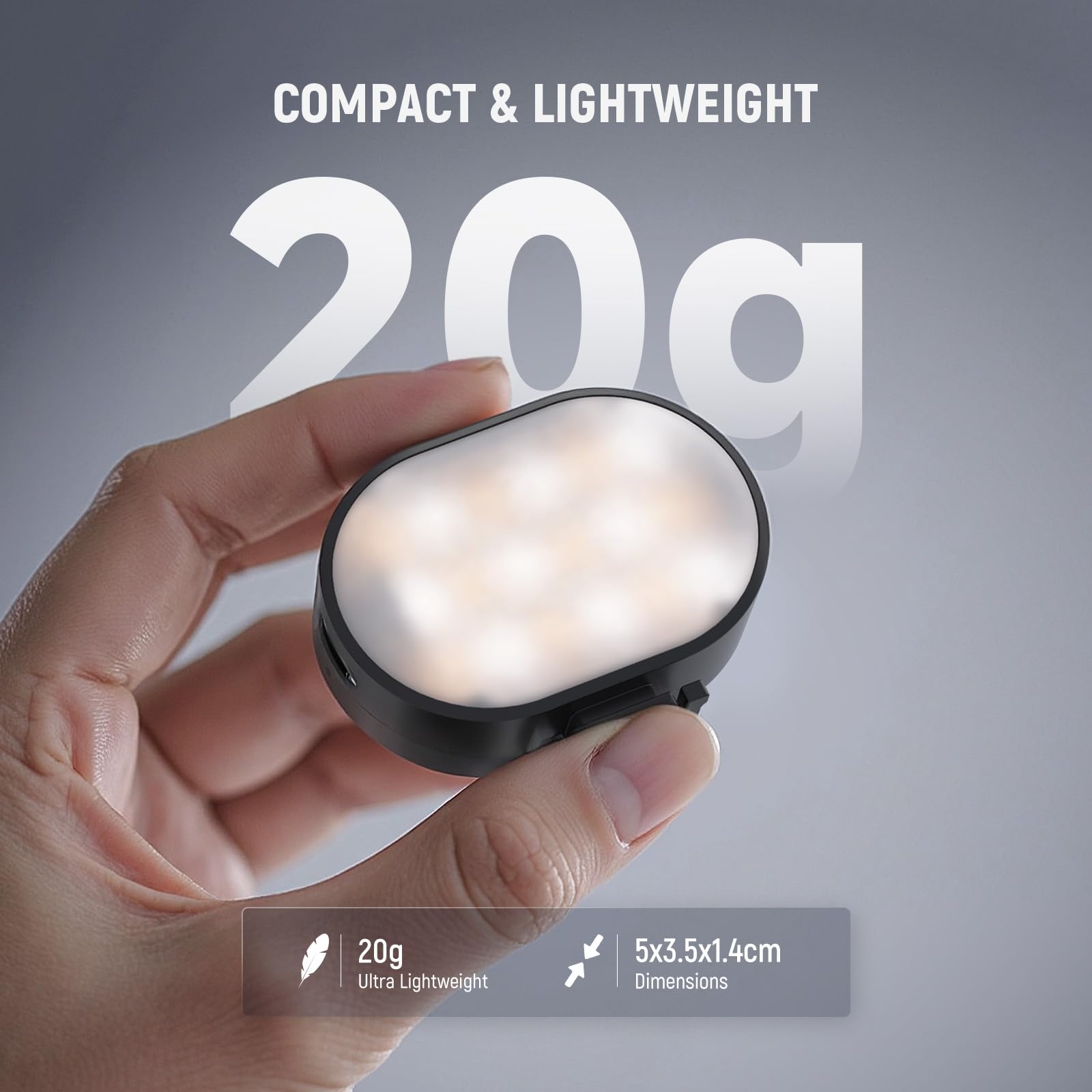 NEEWER ENTRY LEVEL VERSION Magnetic Camera Auxiliary Light For Vlog 1w Plastic Small Cold Shoe Led Panel Lighting For Phone Cage Action Cam Ac024