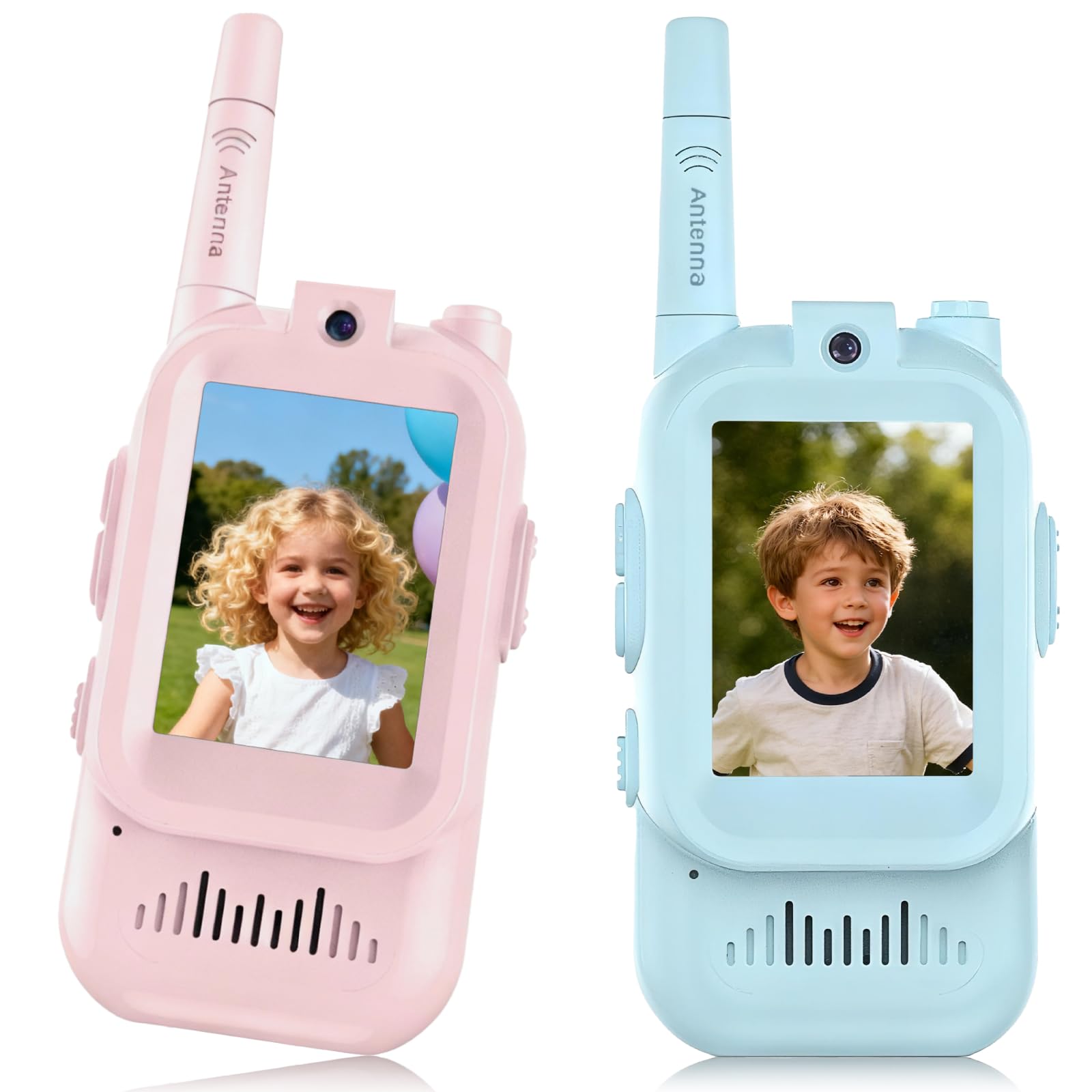 Video Walkie Talkie for Kids, Toys for 3-12 Year Old Boys Girls,Long Range 2 Way Radio Toy with Voice Effect, Birthday for Camping Outdoor