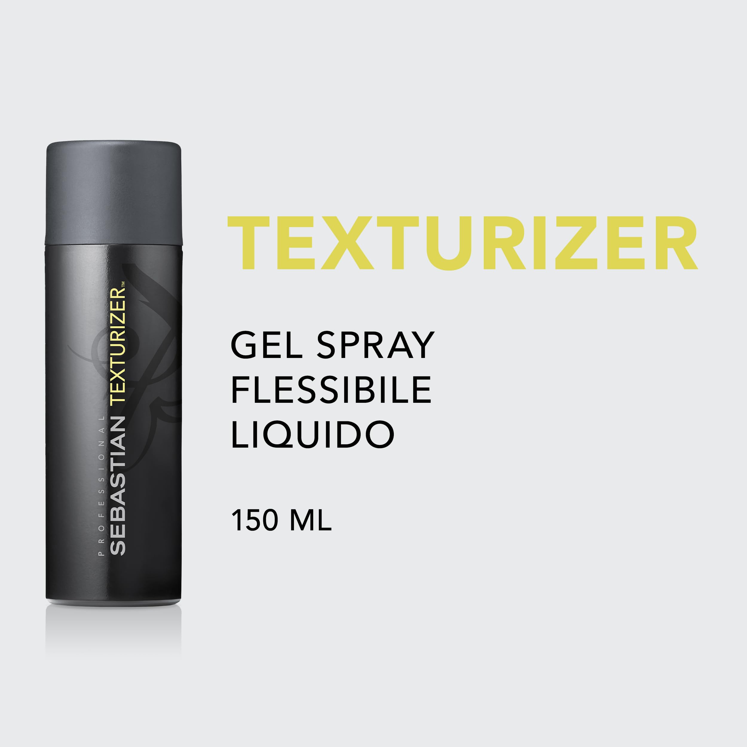 Sebastian Professional Texturizer, Gel Liquido Volumizzante, Stile Definito, Elastico e Lucido Per Tutti i Tipi di Capelli, Styling Ricci Movimentati 150ml