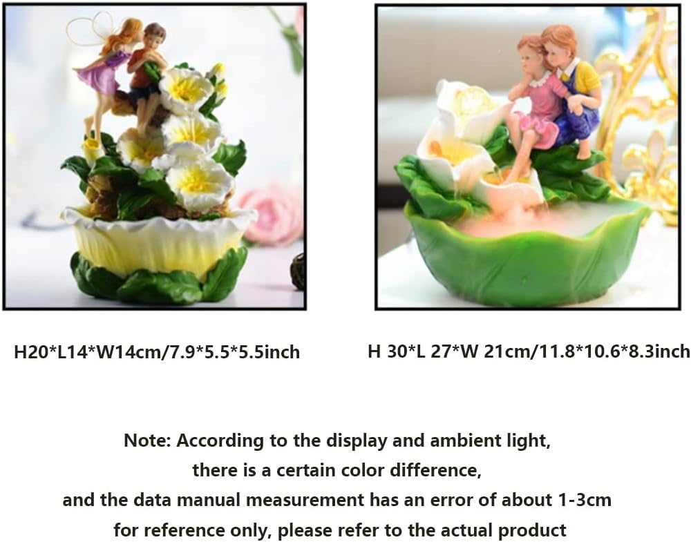 Desktop Fountain Creativity Tabletop Fountain Desktop Fountain Recirculating Flowing Water Miniature Ornaments Novelty Gifts for Friends Flowing Water Ornament,11.8in