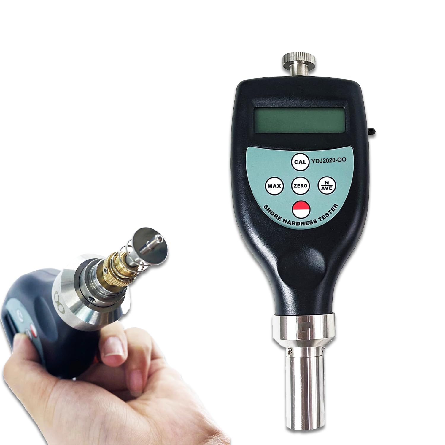 Durómetro Digital Shore A con Apagado automático | Dureómetro Shore 10~90HA resolución 0.1H, para caucho, cuero, PVC, rodillos impresión