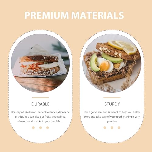 Miniatura 6 de Paquete de 4 recipientes para sándwiches reutilizables, almacenamiento de alimentos de plástico con cierre a presión para frutas, ensaladas,