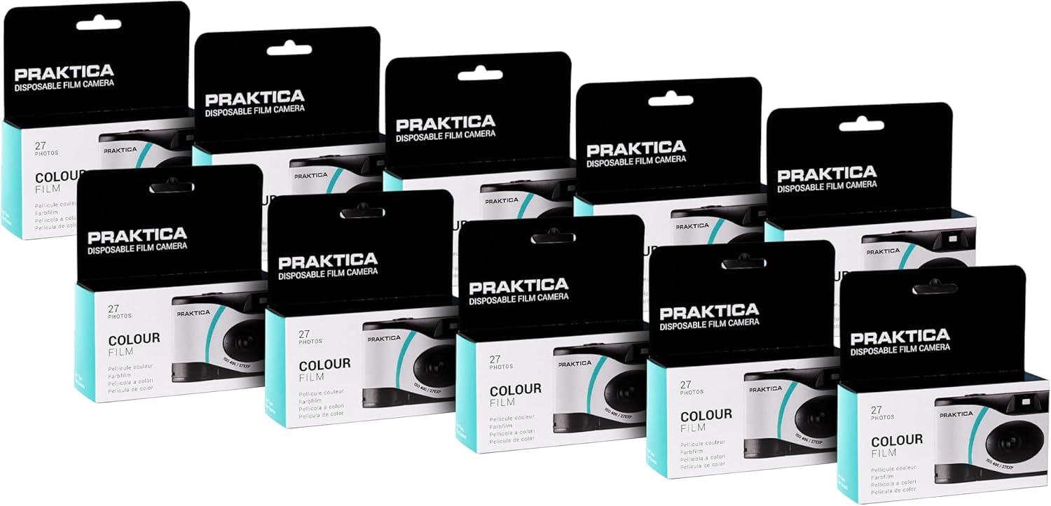 Praktica Green Single Use Disposable Colour Film Camera With Flash