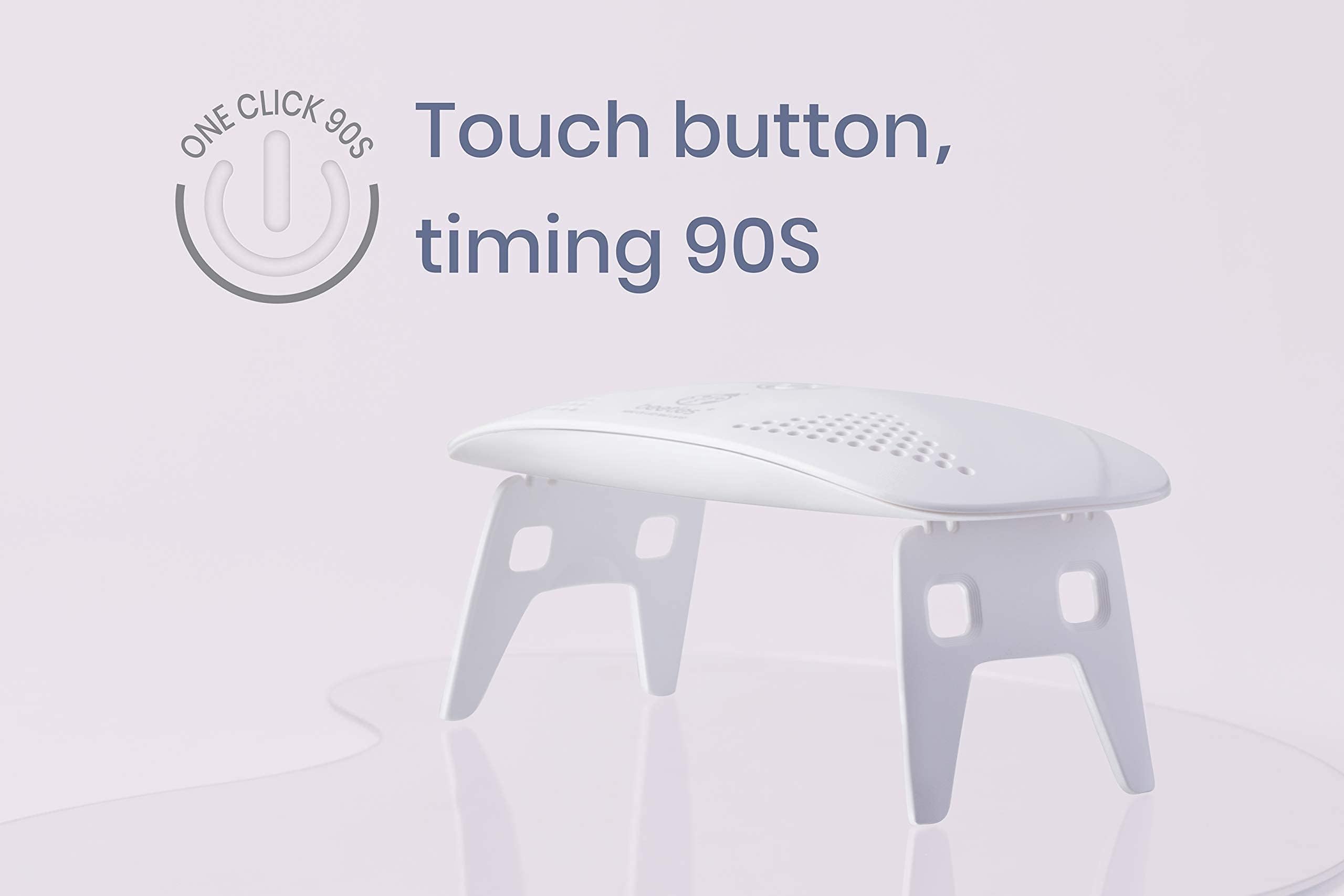 Beetles Uv Light for Nails Mini Nail Lamp Poly Nail Gel Curing Lamp Nail Gel Portable UV Led Nail Lamp Nail Light for Gel Top Coat Gel Nail Polish Manicure Tool DIY Nail Art