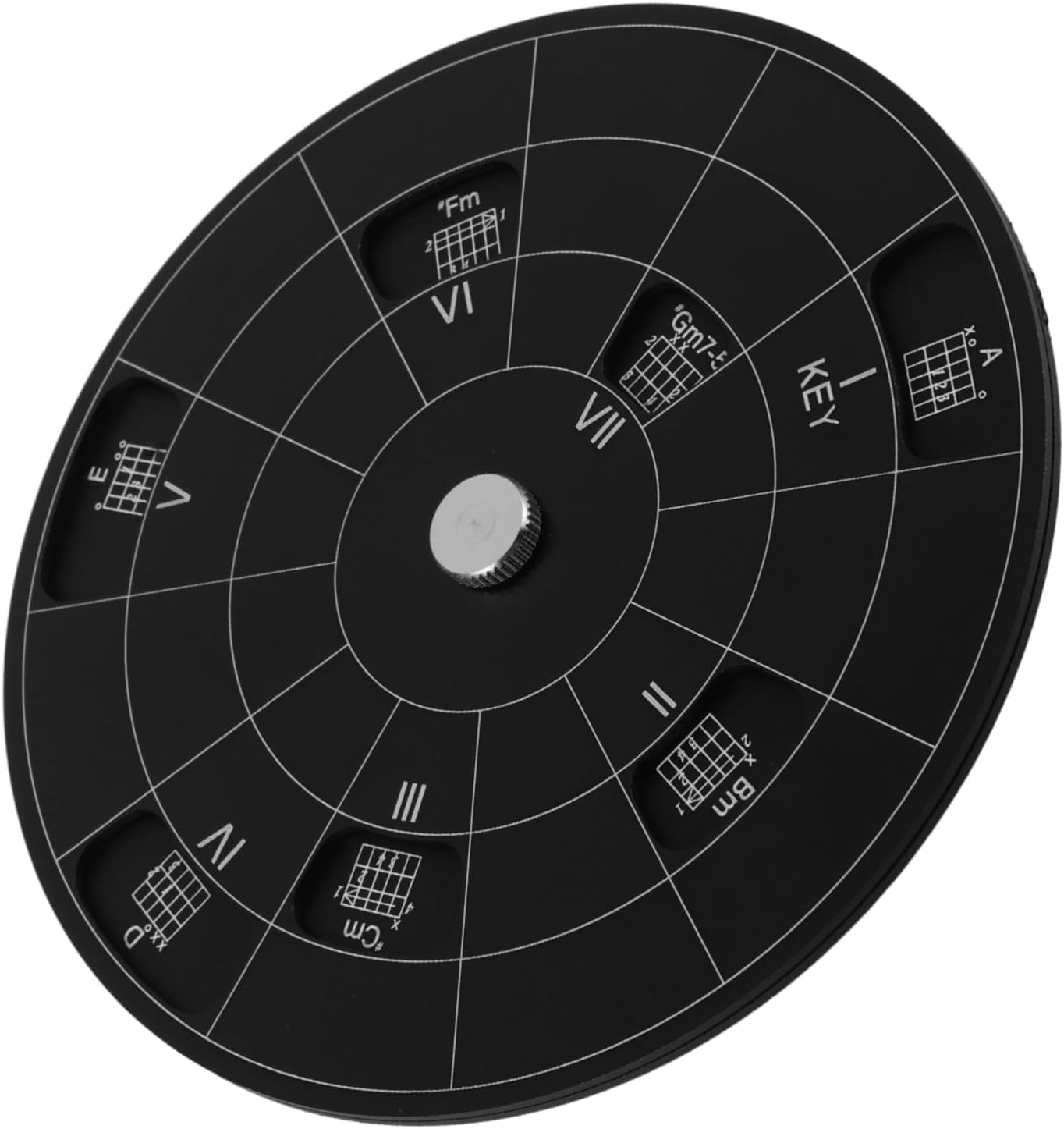 Aluminium Alloy Melody Chord Wheel for Guitar Theory Beginners Black