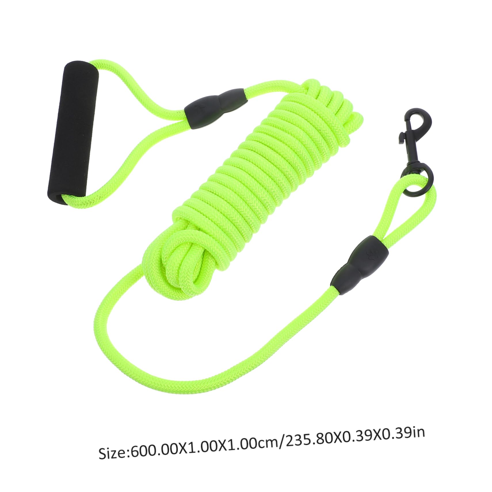 SUPVOX Durable Nylon Dog Leash with Built Waste Bag Holder Safety Buckle Ergonomic Handle for Comfortable Grip Long Walking Leash for Outdoor Training and Daily Use