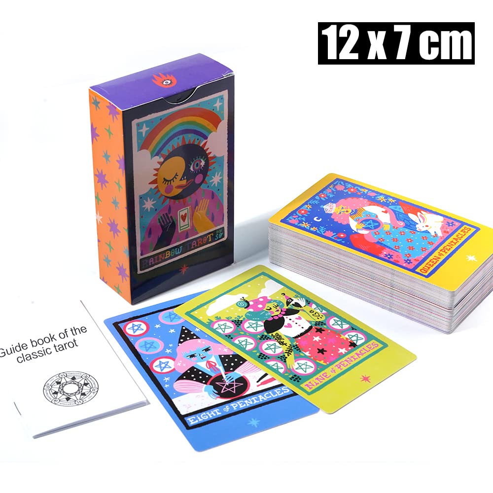 Amazon.co.jp: Atesswy 鮮やかなクィアタロットデッキで虹の色を