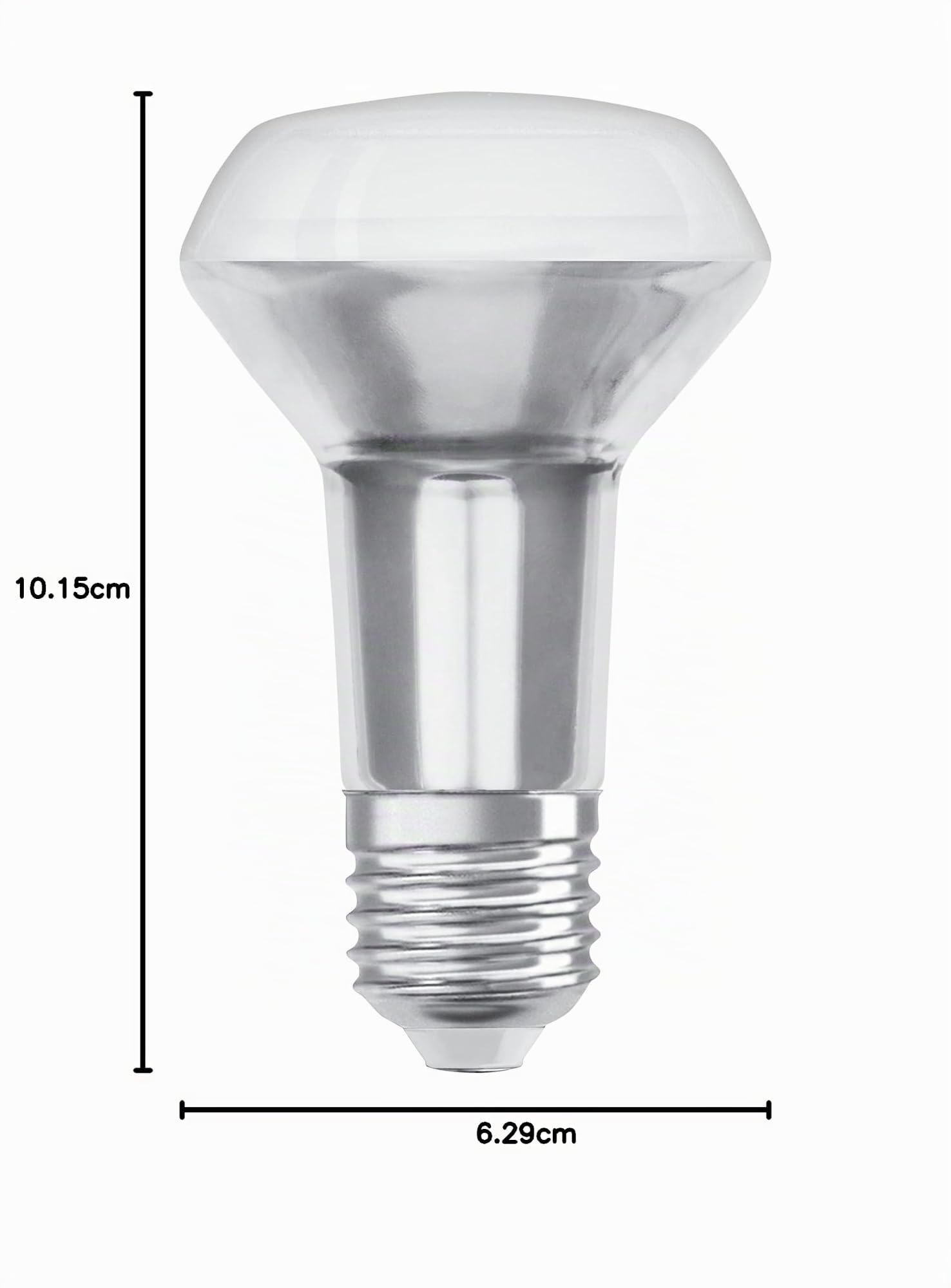 OSRAM LED Superstar R63, casquillo: E27, blanco cálido, 2700 K, 5,90 W, reemplazo para lámpara de reflector de 60 W, paquete de 6