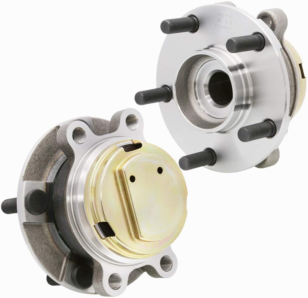 [2-Pack] 513334 Front Wheel Hub Bearing Assembly Compatible with [RWD ONLY] Infiniti EX35, EX37, FX35, FX37, G25, G35, G37, M35, M35H, M37, M45, M56, Q40, Q50, Q60, Q70, Q70L, QX50, QX70, Nissan 370Z