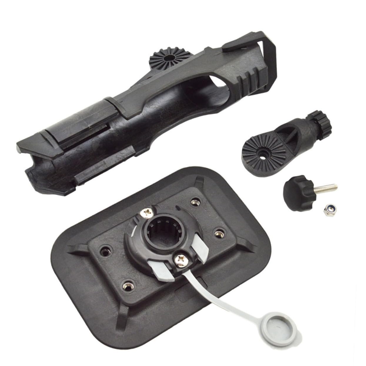 Portacanna da Pesca Supporto Girevole per Canna Inserita, Accessori per in Nylon, Facile da Installare e Rimuovere su Kayak e Barca
