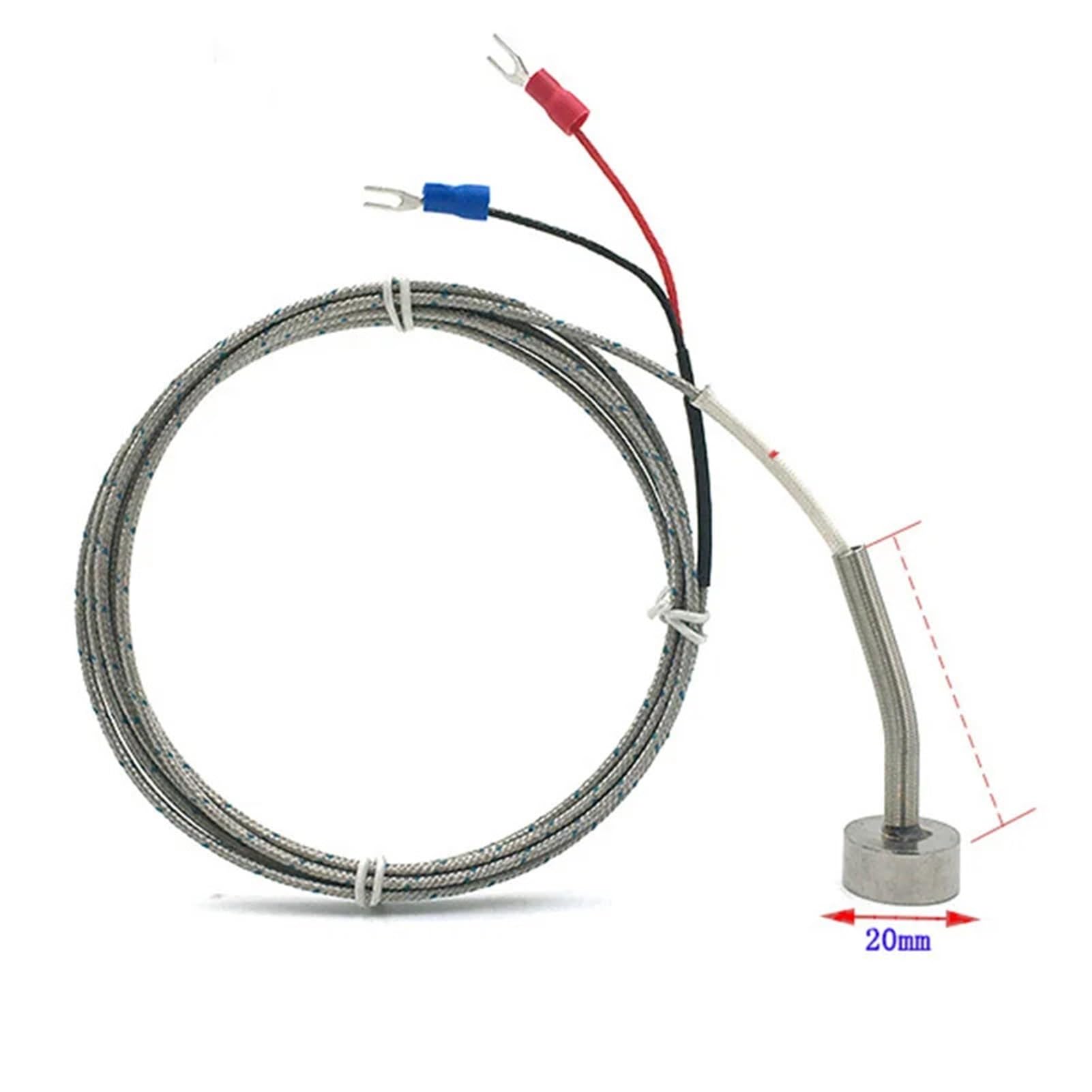 Termopara magnetyczna typu K /pt100-200+450°C ręczny czujnik temperatury powierzchni 20 mm ekranowane miniaturowe złącze (PT100 -L1m-250 stopni)