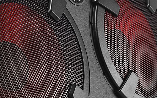 ION Audio Road Warrior | 500-Watt Portable Bluetooth Stereo Speaker System with Twin Lighted Speakers, On-Board FM Radio, Rechargeable Battery and AC / DC Power Inputs