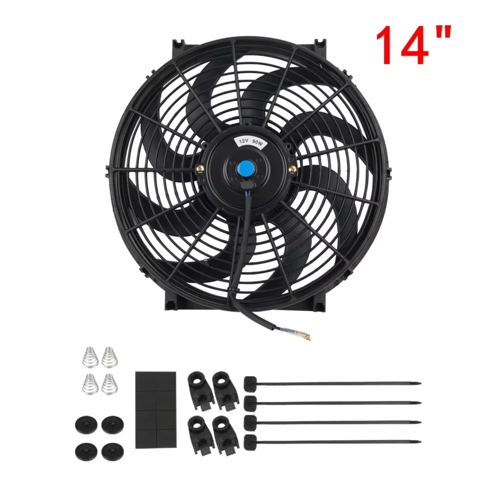 Ventola Radiatore Kit Di Montaggio Universale Per Aria Condizionata Da 14 Pollici 12V 80W 2100 Giri/min Per Auto