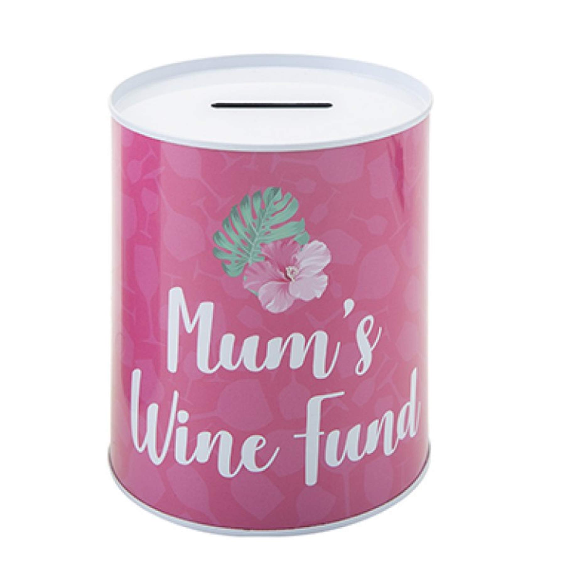 Pms Pink Mum's Wine Fund Metal Money Tin