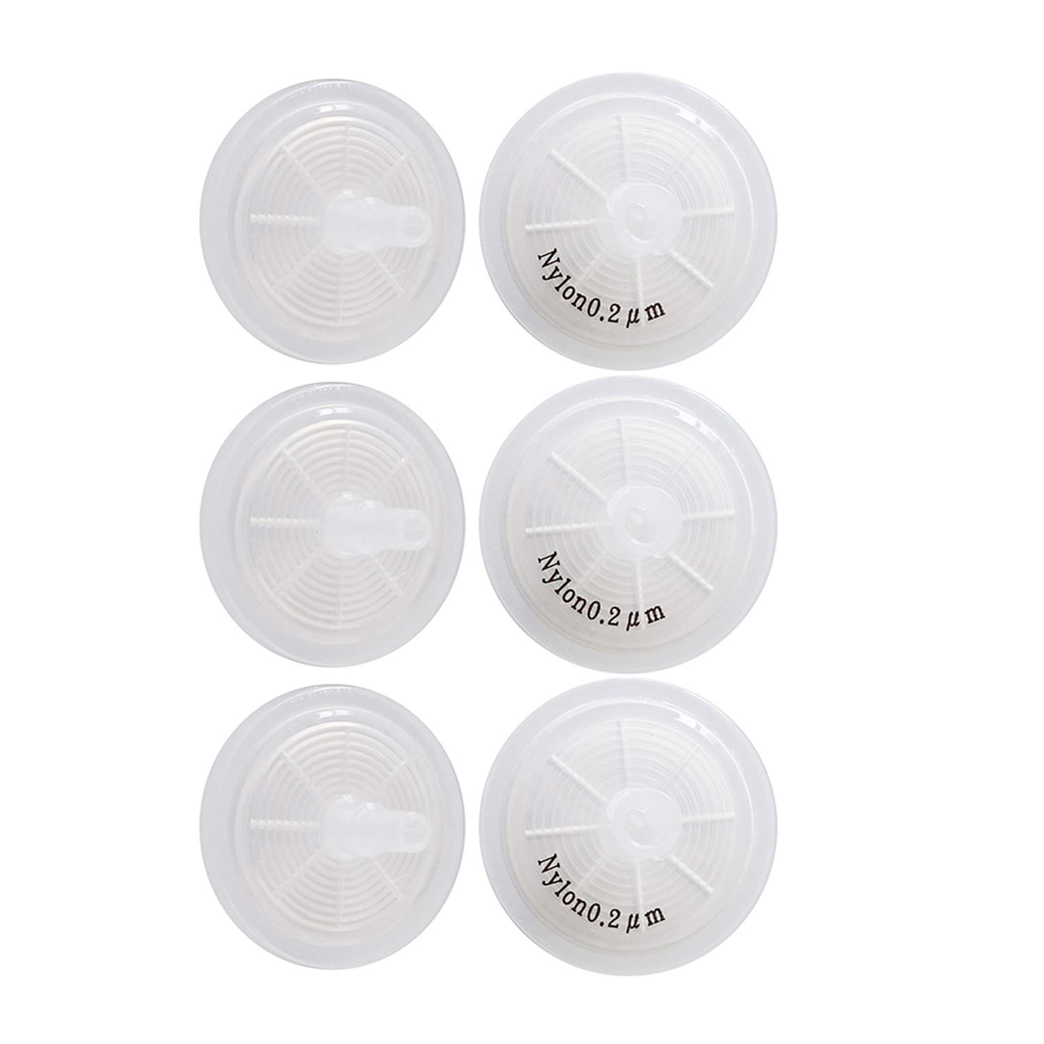 Biotechnology Filtros de jeringa [membrana de nailon hidrófilo] no esterilizados 25 mm de diámetro 0,22 μm de tamaño de poro para filtración de laboratorio [paquete de 100]