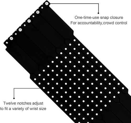 Miniatura 3 de 100 pulseras de vinilo de colores, impermeables, pulseras de seguridad, pulseras de eventos para bares, clubes, festivales, reuniones de música,