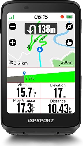 iGPSPORT BiNavi Compteur Velo sans Fil, 3,5" Tactile Fonc…