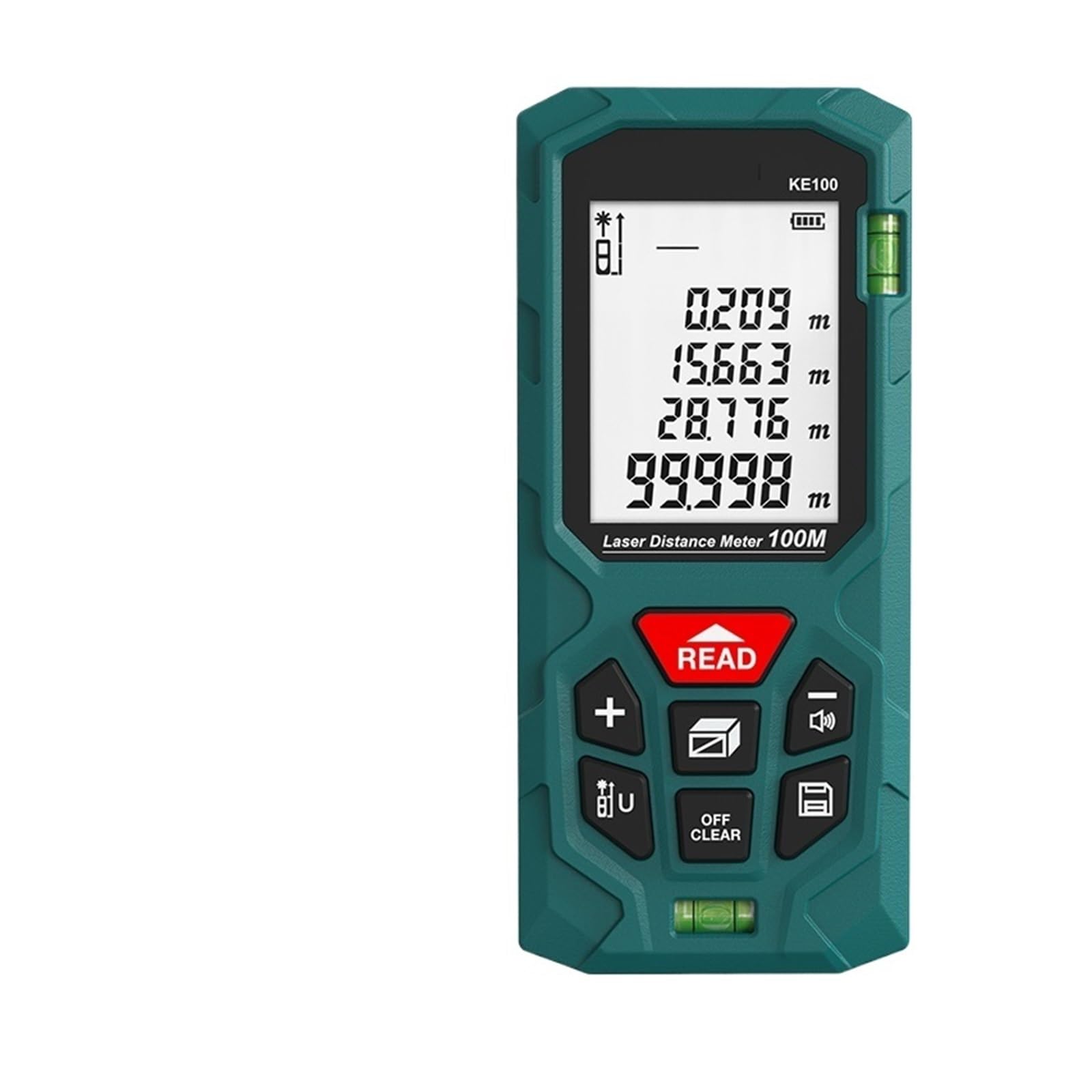 Misuratore di superficie terrestre, Telemetro Misuratore Di Nastro Digitale Misuratore Di Distanza 40/60/80/100/120 M Telemetro Accurato For Roulette Misura distanza, area e volume(100M)