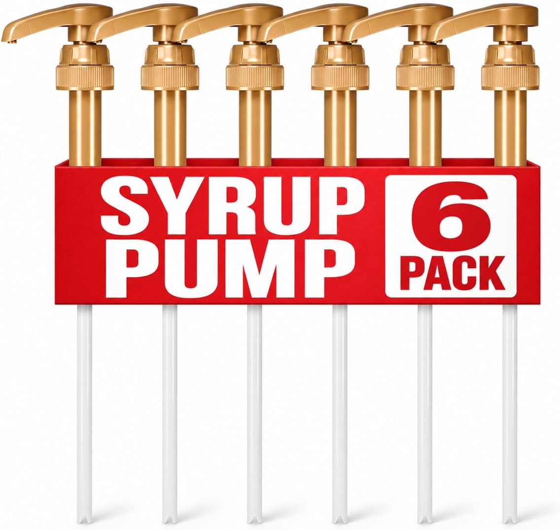 6 Pcs Coffee Syrup Pump, Compatible with Skinny, Torani, Davinci