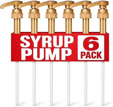 6 Pcs Coffee Syrup Pump, Compatible with Skinny, Torani, Davinci