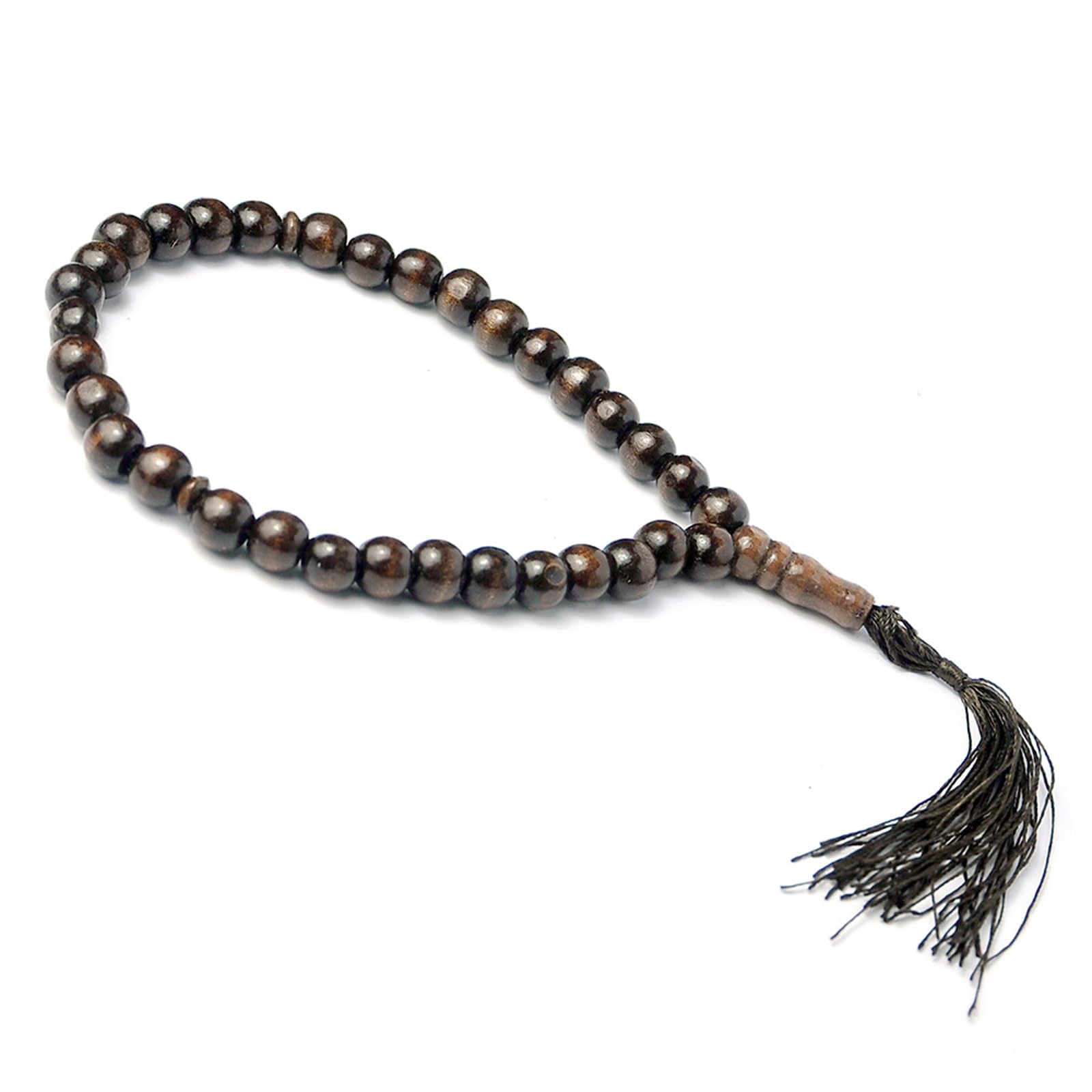 NEWFT 33 Beads Hand Rosary Authentic Indonesian Beads Counter 8mm Wooden Beads Jewelry for Crafts