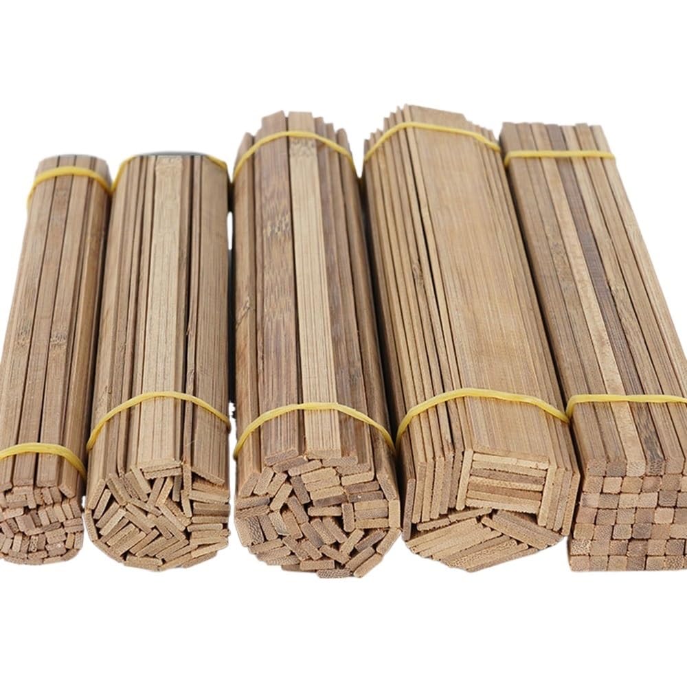 Drewniane szpikulce do majsterkowania, Patyczki drewniane Balsa 50 szt. Wiele rozmiarów Niedokończone lite drewno do majsterkowania