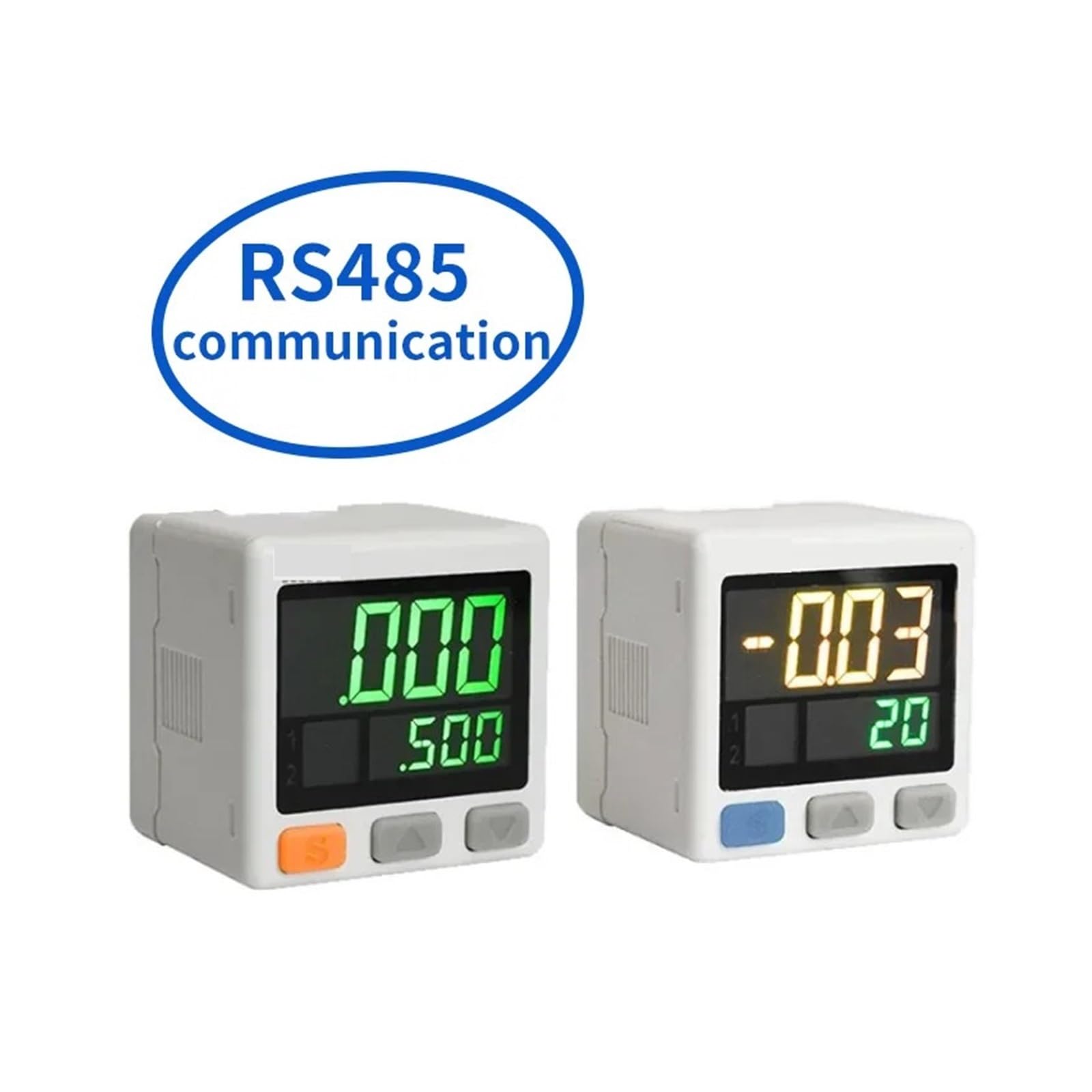 MS32 Cyfrowy przełącznik ciśnienia powietrza RS485 Precyzyjny miernik Sterowanie PLC Nadajnik komunikacyjny Modbus(1PNP and 1 RS485,-0.100-1.000Mpa)