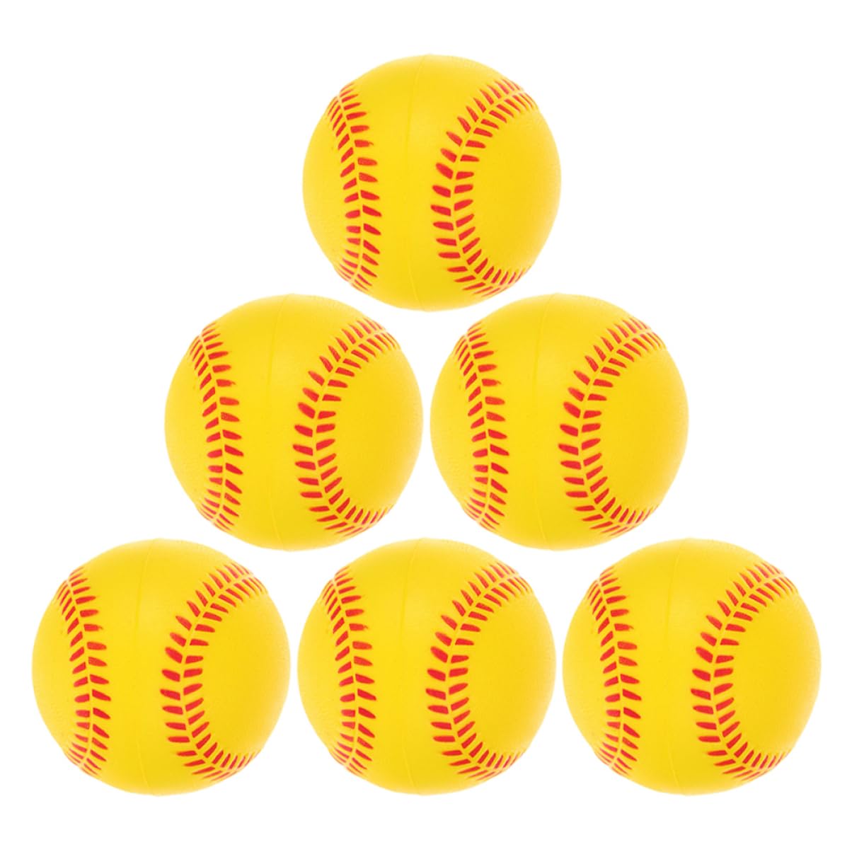 OSOLADY 6Pcs Soft Foam Baseball for Indoor Practice Balls for Safe Hitting Training Friendly Design for Beginners for Showers and Birthday Events