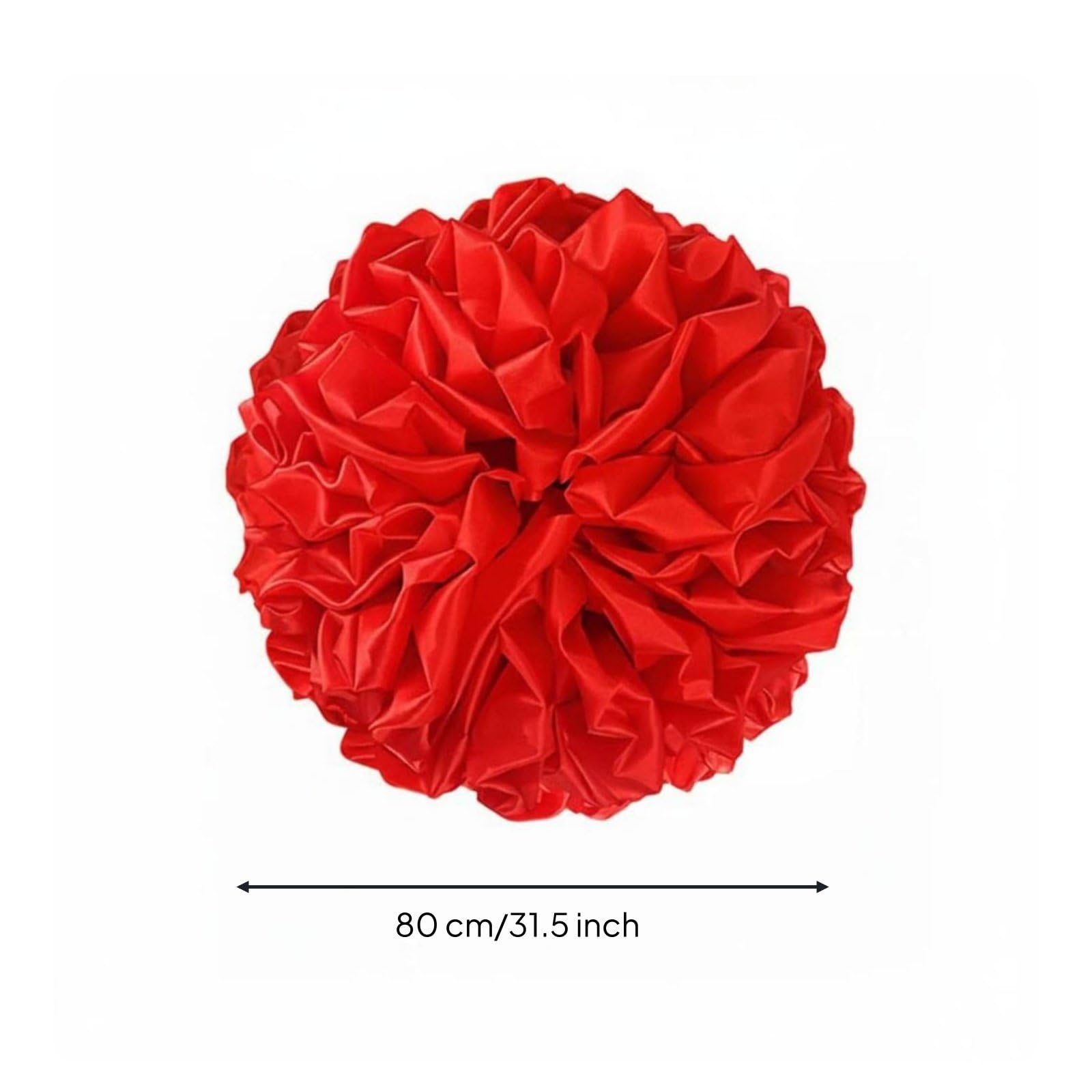 rockible Bola Ceremonial de Tela Guirnalda de Boda Adorno Puerta Cinta Festiva Colgante Flor de Tela Mejora Instantánea del Ambiente Adecuada para Fachadas Comunidades Familiares y Reuniones, 80 Cm