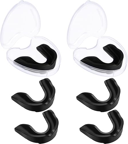 Miniatura 14 de BBTO 6 protectores bucales para niños y jóvenes, para deportes, niños y niñas, con funda, protector bucal para lucha libre, boxeo, baloncesto
