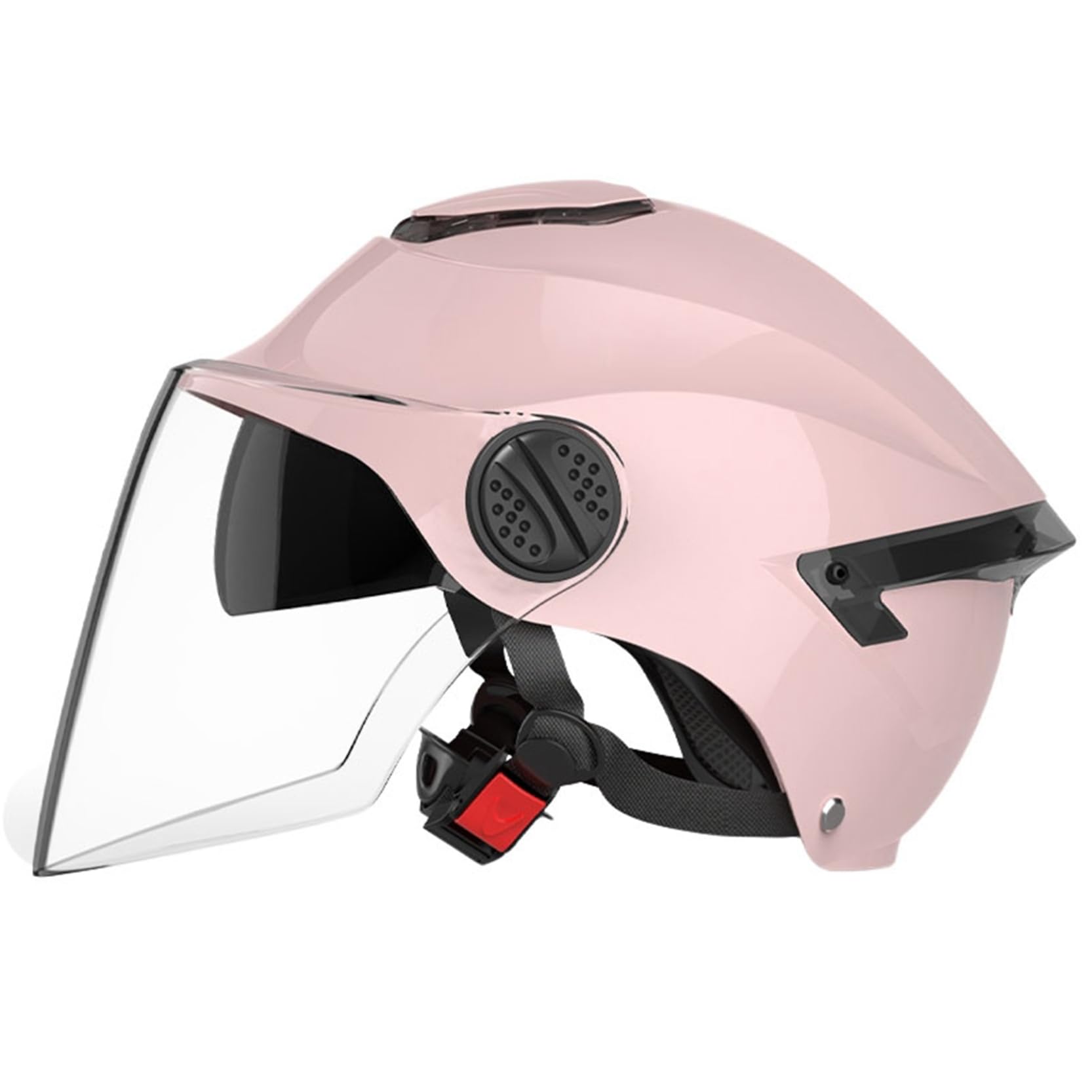 Amazon.co.jp: ダブルシールド 半帽ヘルメット バイクヘルメット