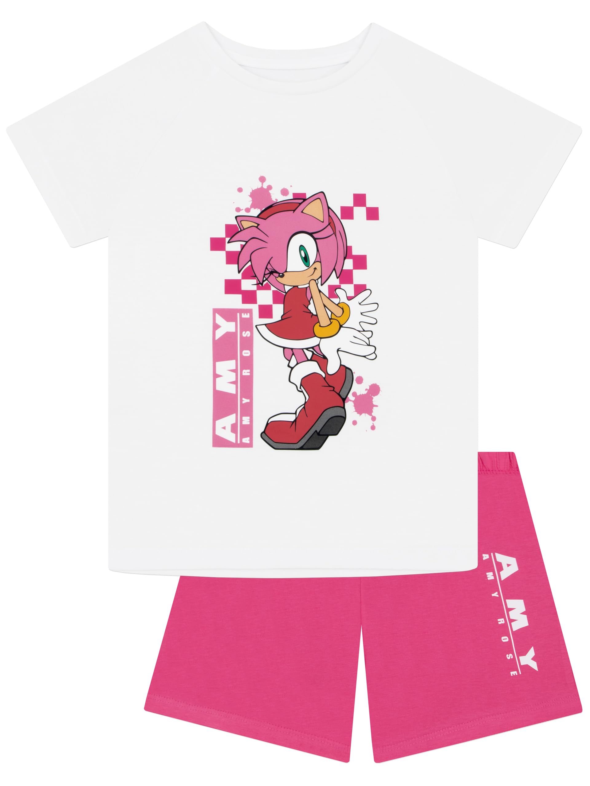 Sonic The Hedgehog Girls Pyjamas, Amy Short Pyjama Set, Girls Pjs For Summer, Pink 5-6 Years