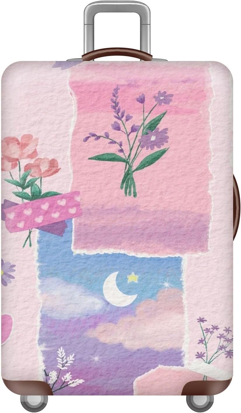 Housse de valise élastique light purple taille M pour bagages de 22 à 25 pouces