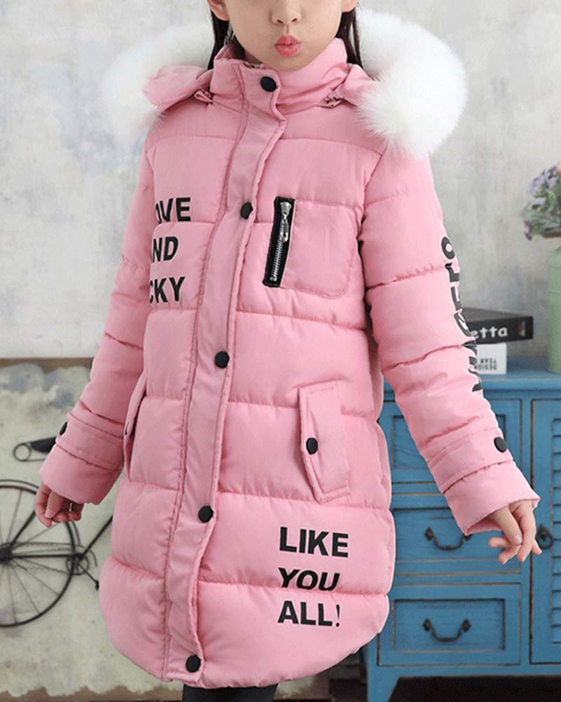 Abrigo de invierno para niña, chaqueta de plumón, abrigo de otoño e invierno, abrigo con capucha cálido para niños, abrigo de plumón, parka, ropa de abrigo larga, chaqueta para niños