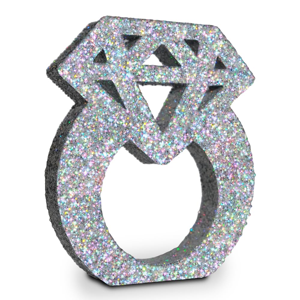 Glitter Engagement Deco (Silver)