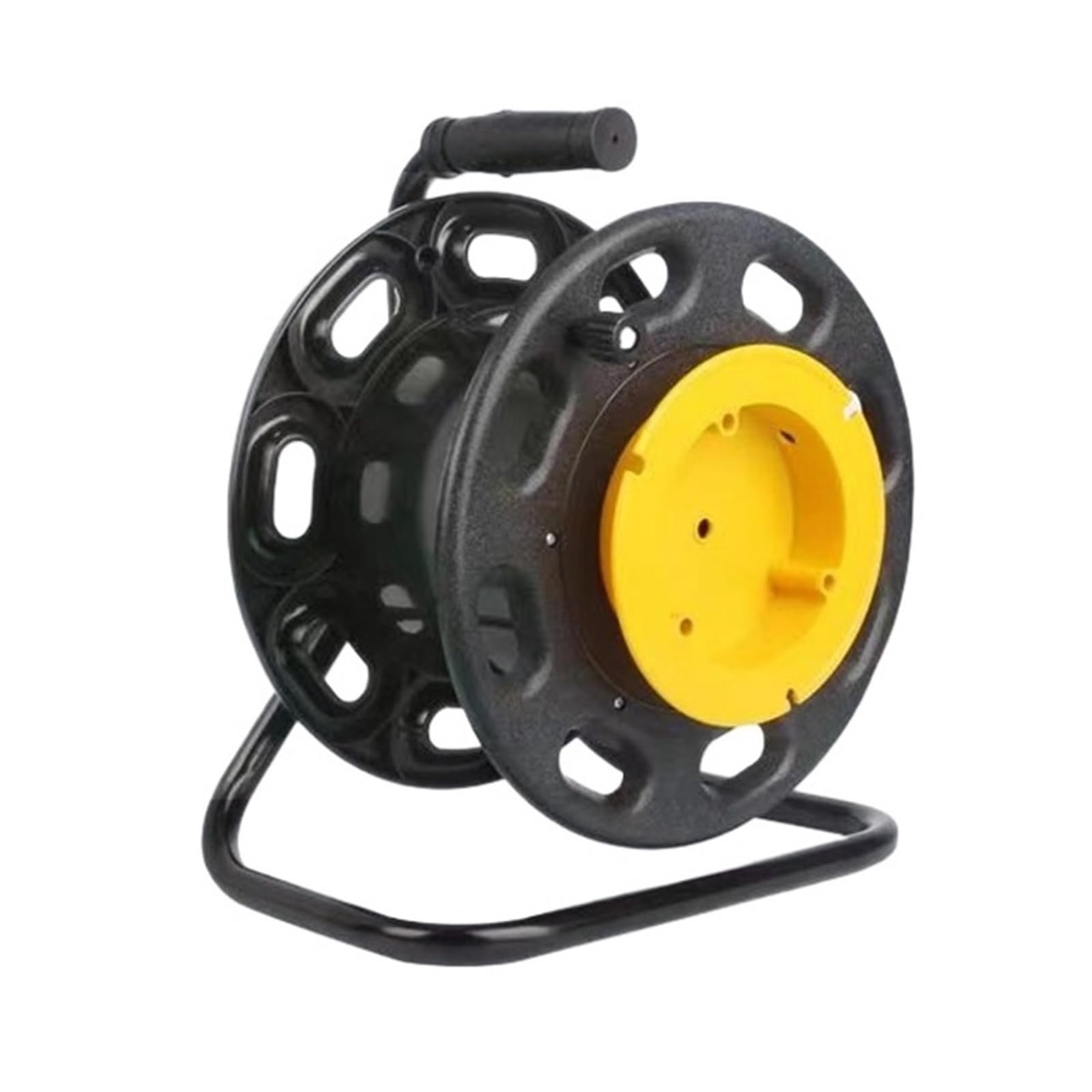 Poahncu 1 Cable Reel， Cable Reel Manual Winding Optical Fiber Mobile Power Signal Line Small Empty Disk Plastic Light Strip Receiving Winder For Home Use Factory Construction Site Garden Hose(350)