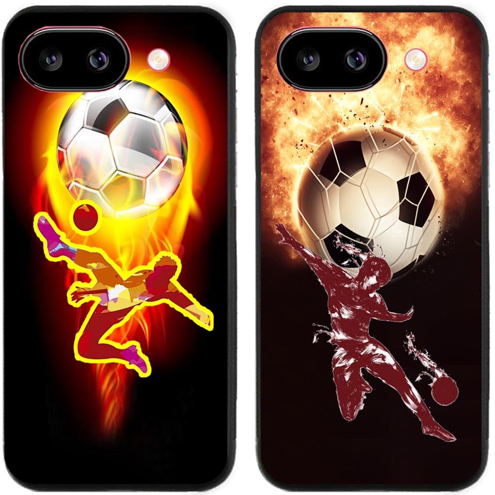 Case For Google Pixel 9a,Football Shooting Hook Printed Durable Degradable TPU Silicone Gel Thin Back Phone Case Cover,2 Pcs/lot