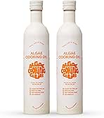 Algae Cooking Club Chef-Grade 100% Algae Cooking Oil - High Smoke Point 535°F - Rich in Omega-9, Neutral Buttery Flavor - Seed-Oil Free - Perfect for Searing, Baking, Frying & Dressings (2, 16 fl oz)