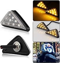 Motorcycle Turn Signals 9LED 12 V Side Turn Signal Waterproof Universal for Motorcycle Scooter Quad Cruiser Off Road (Transparent)