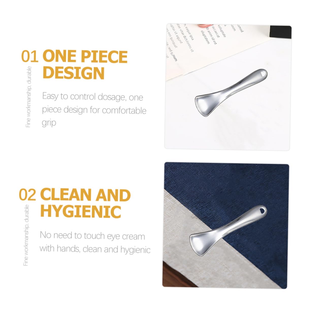 FRCOLOR Cosmetic Spatula Set 4 Pcs Mini Eye Cream Scoops Spoon for Mask Women Beauty Spoons Durable and Easy to Store