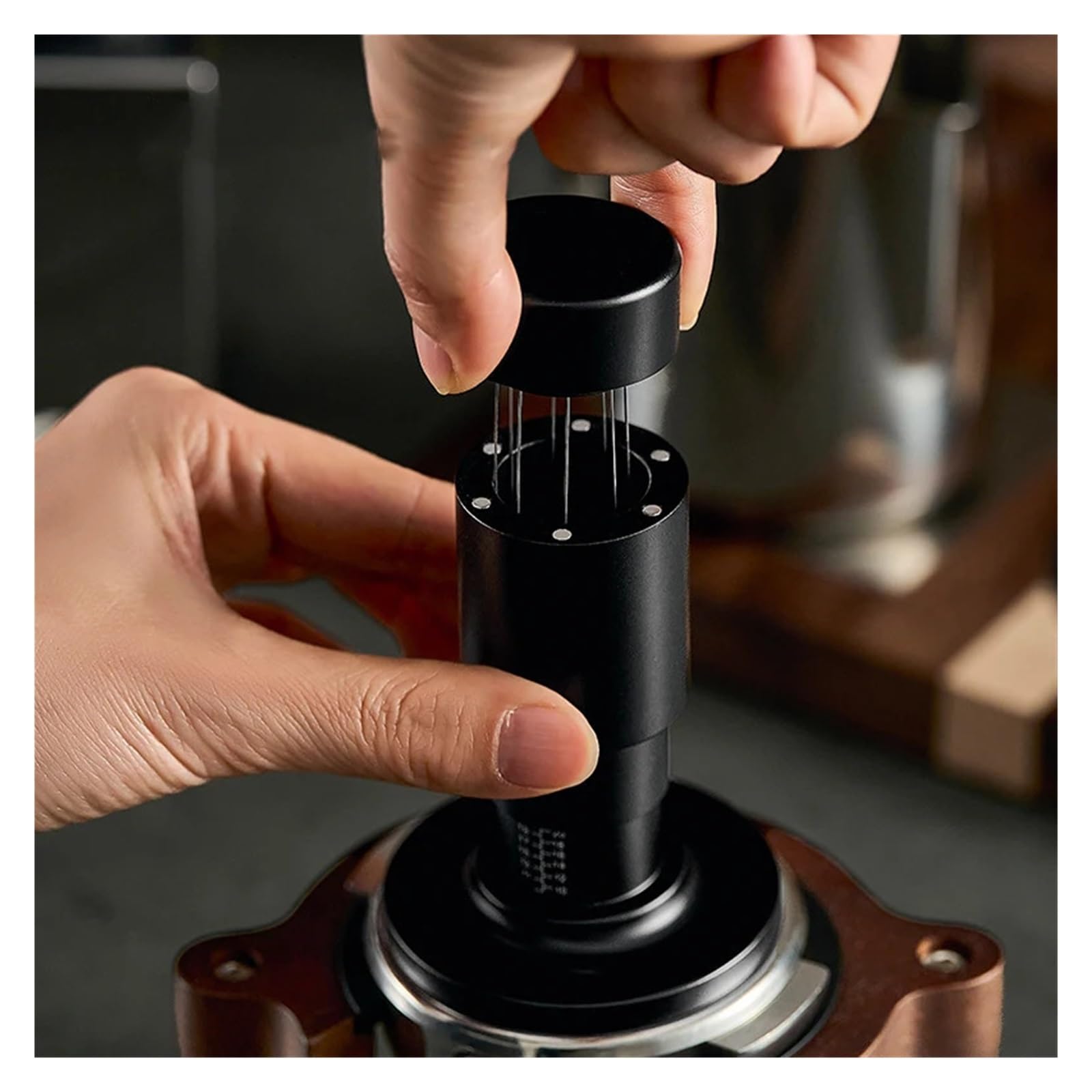 Pressino espresso 2-in-1 di ricambio a molla con WDT, 51/53/58mm