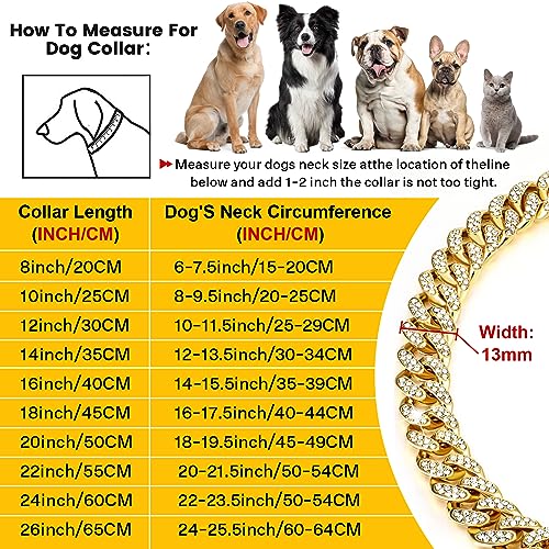Cuban Collar by Pet Cuban - Silver Metal Chain with Diamond Design & Secure Buckle, Cat & Dog Collar Accessory (8 inch) - Image 2