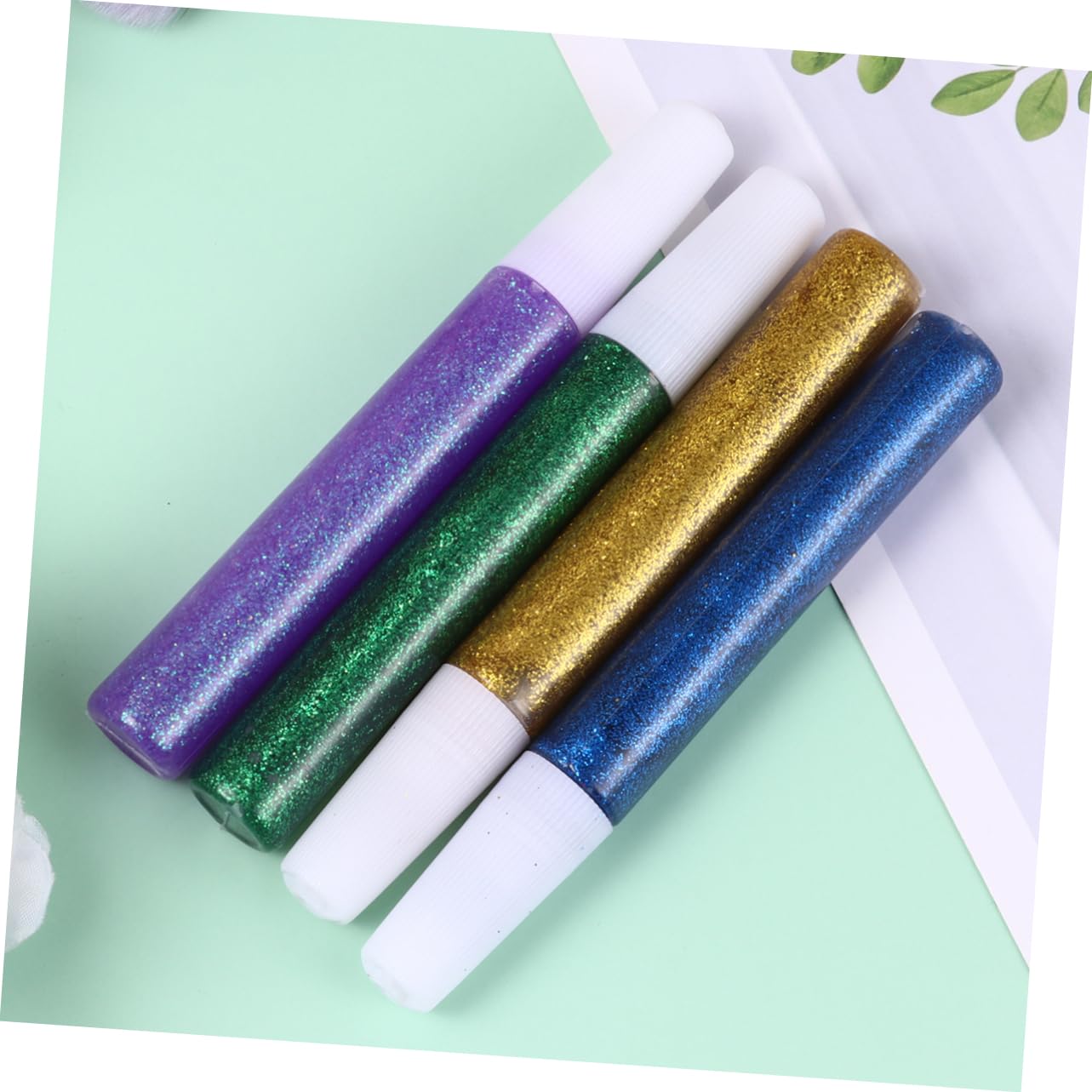 Operitacx Stylo à Colle Scintillant 50 Pièces pour Loisirs Créatifs et Activités DIY Couleur Aléatoire