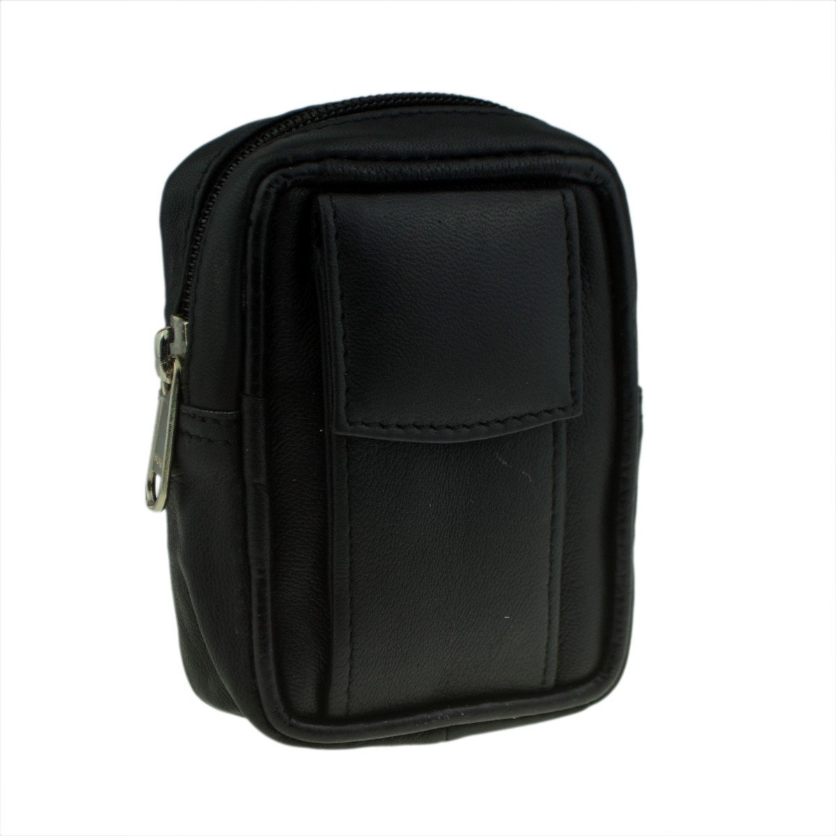 Smoking Accessories - Cigerette Packet Holders Black Cp6092 - Leather Cigarette Packet Holder With Accessory Holder And Belt Loop