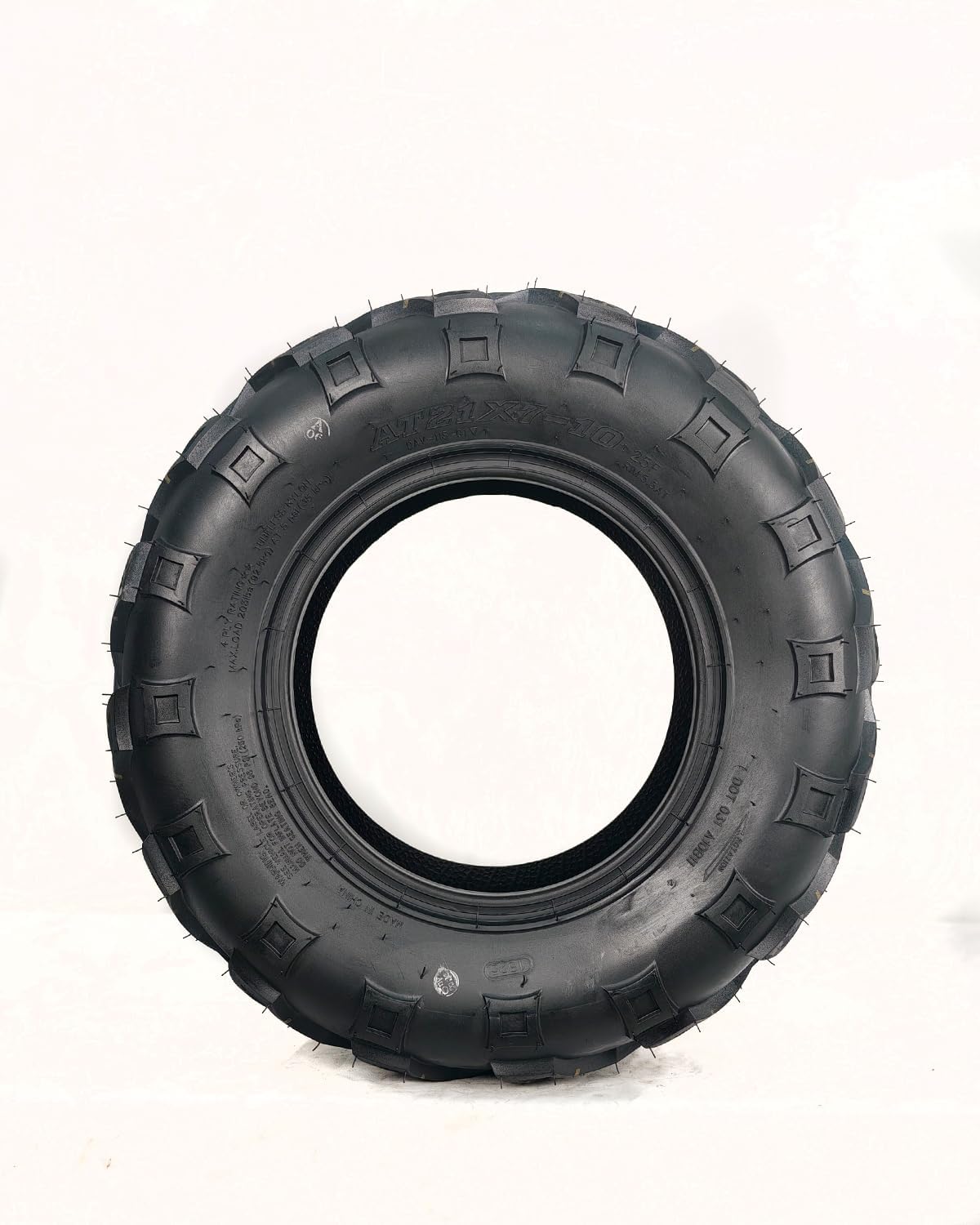 Garvee Pneus ATV tout-terrain - Lot de 2, 21x7-10, tubeless, 4 plis, montage avant, bande renforcée, quad/buggy/kart/UTV, sable/sentier/boue, AT21X7-10
