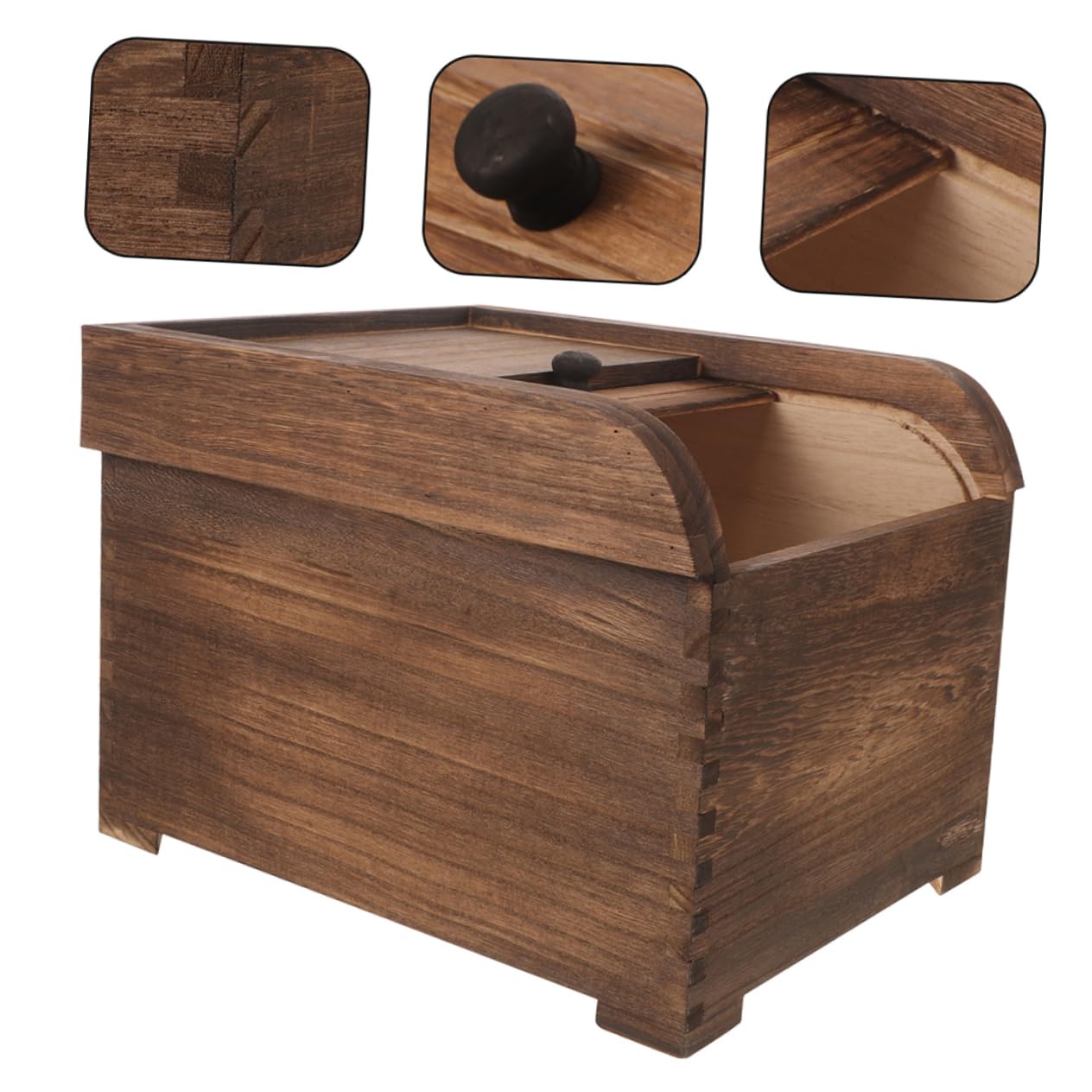 MAGICLULU Holz Reisaufbewahrungsbehälter 10kg mit Deckel für Getreide | Stabil und Groß, Trockene Lagerung für Vorräte, Passende Ergänzung für Küche und Speisekammer