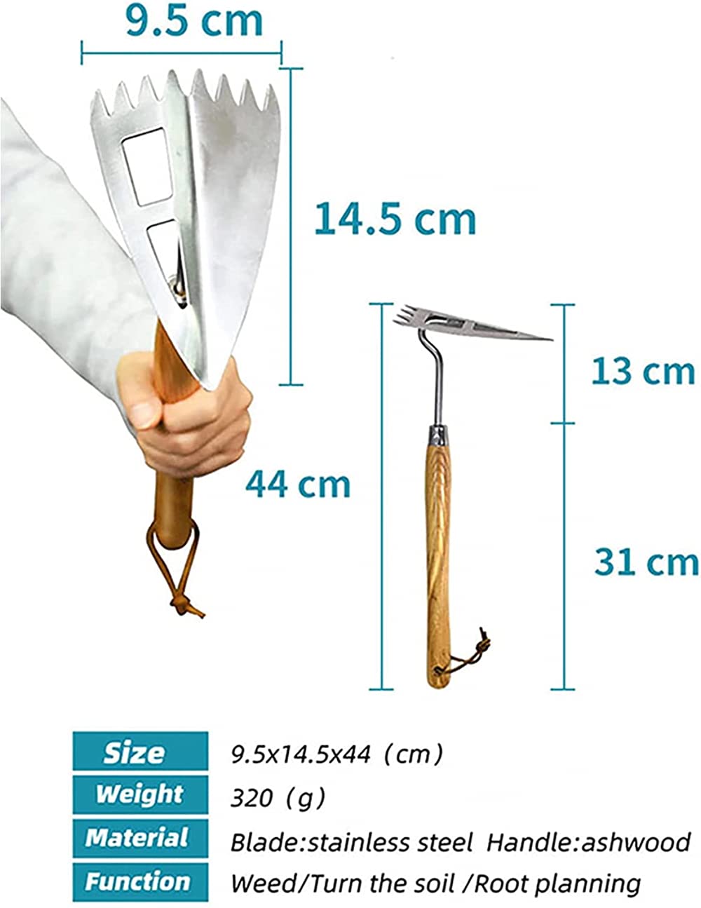 Rastrello Da Giardino Con 14 Denti - Manico In Acciaio, Regolabile, Per Lavori Pesanti - Foto 4