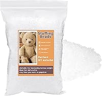 Vista 8 de Pellets de plástico de 15.9 onzas para relleno, cuentas de relleno de poliéster, cuentas rellenas de juguete, cuentas rellenas de peso transparente