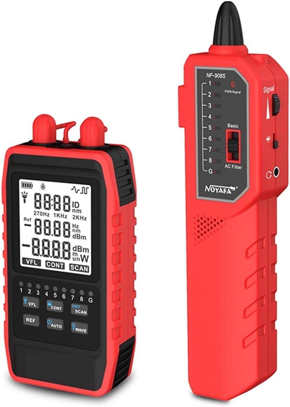 Miernik Mocy Optycznej Przenośny Tester Kabli Światłowodowych FC/SC/ST Uniwersalny Interfejs Tester Światłowodów Lokalizator Uszkodzeń Wizualnych,Szeroki Zakres Testowy